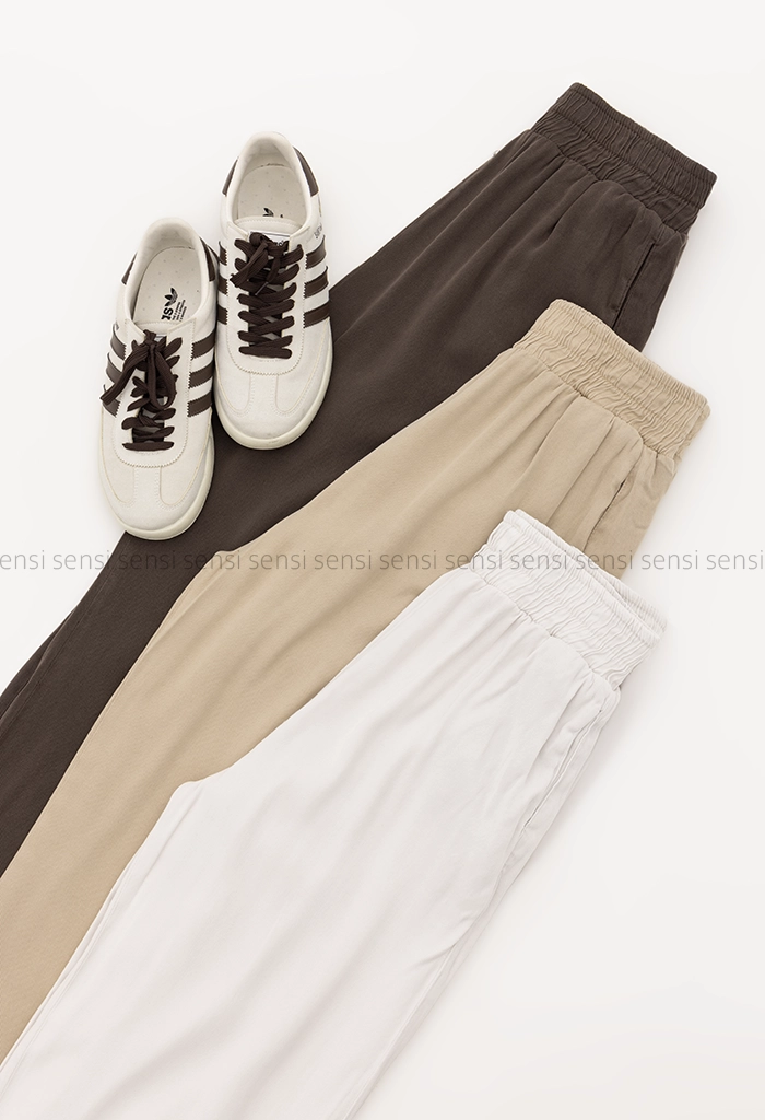 شلوار بگ سیلک کمر کش کد1005398